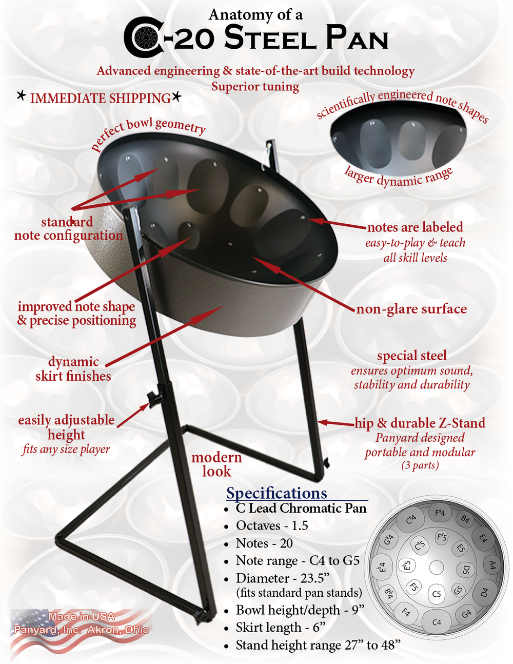 C20 Steel Pan Package by Panyard