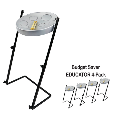Jumbie Jam Educator's 4-Pack with Floor Metal Z-Floor Stands (G Diatonic)