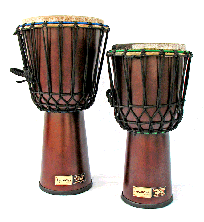 11" Djembe (L), 9" Djembe (R)