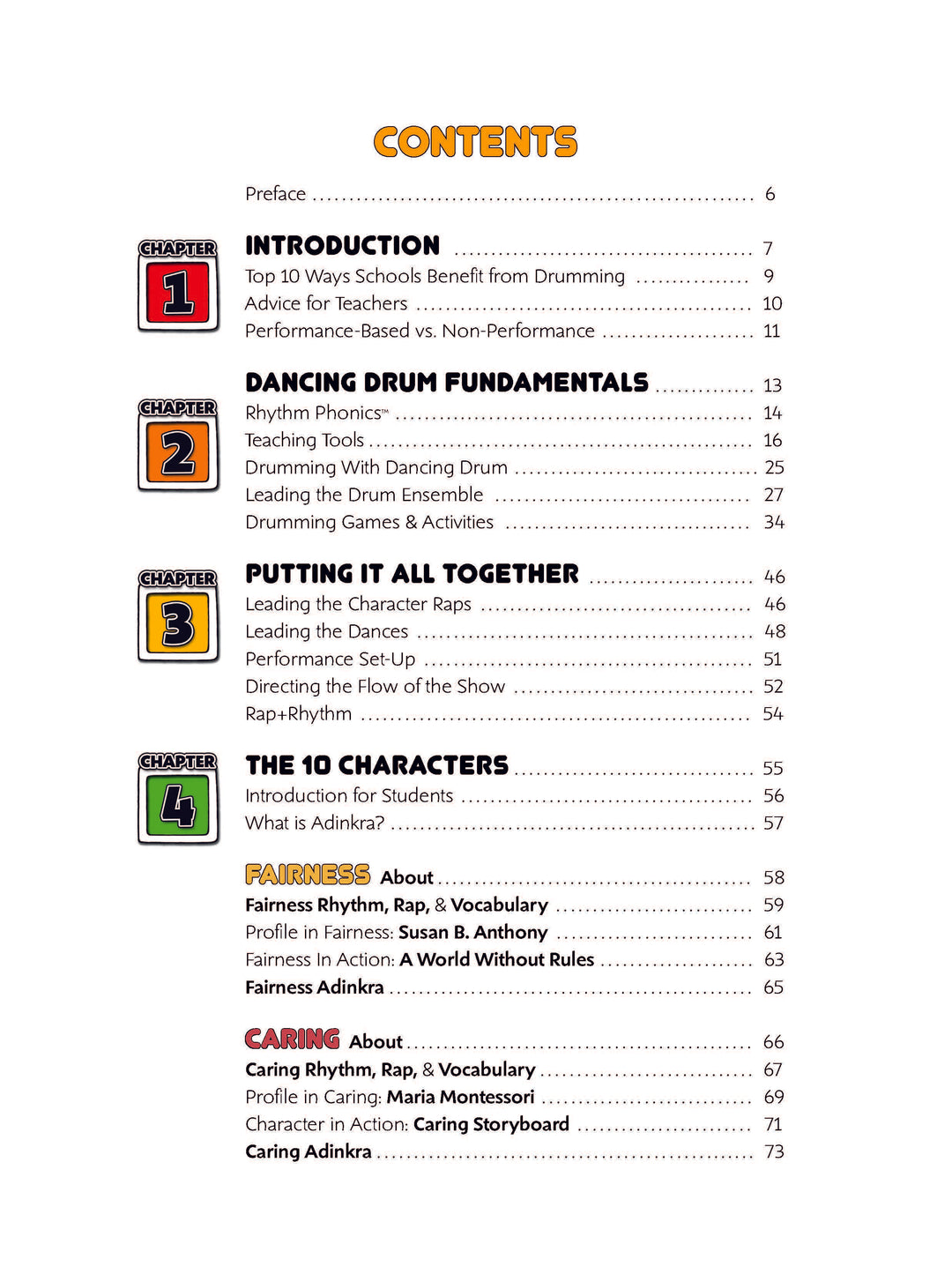 Drumming Up Character: Teacher's Guide