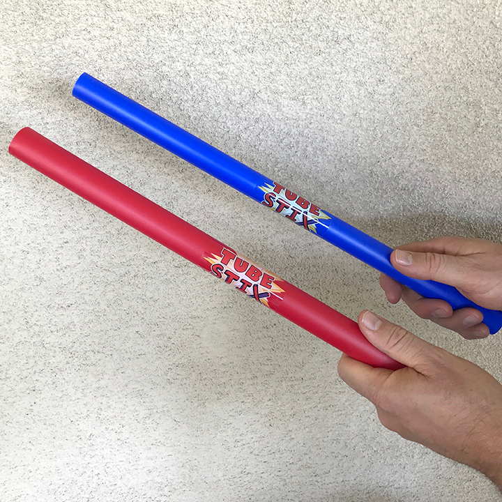 RED + BLUE TubeStix Pair
