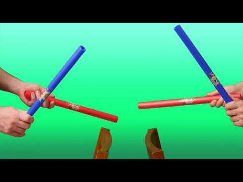 Red + Blue TubeStix, playing the Citizenship Rhythm